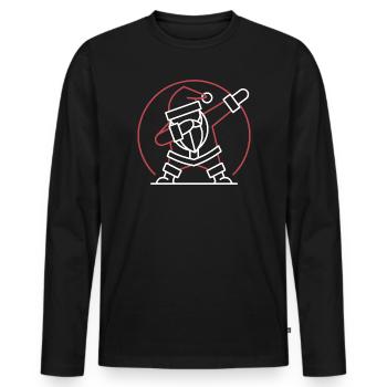 Santa Claus Dab Pose Funny Santa Dabbing - Men's Premium Organic Long Sleeve Shirt - black - Front - Nico (187cm)