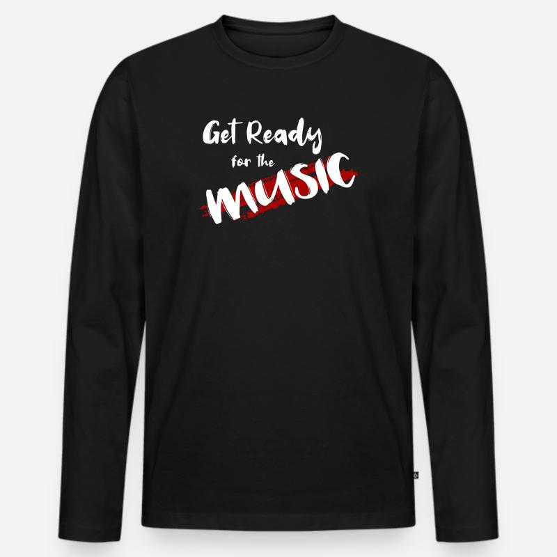 Get Ready - Männer Premium Bio Langarmshirt - Schwarz