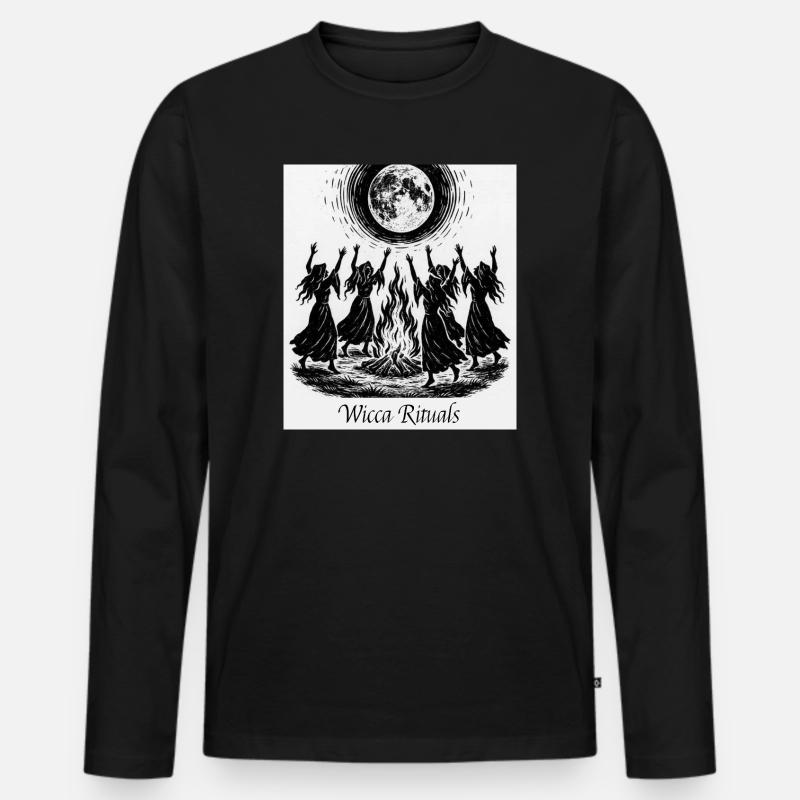 Wicca-Rituale - Männer Premium Bio Langarmshirt - Schwarz