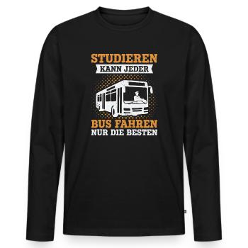Bus Driver School Bus Driver Bus Driver Bus - Men's Premium Organic Long Sleeve Shirt - black - Front - Nico (187cm)