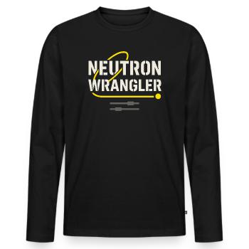 Fier - T-shirt manches longues Premium bio Homme - noir - Devant - Nico (187cm)