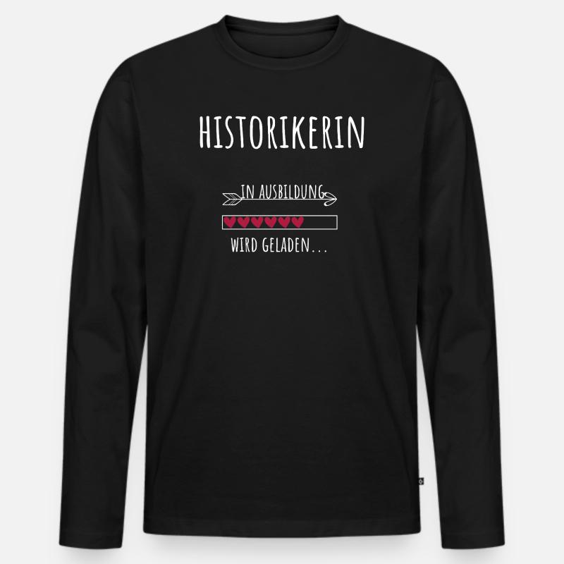 Historikerin Studentin Beruf Ausbildung - Männer Premium Bio Langarmshirt - Schwarz