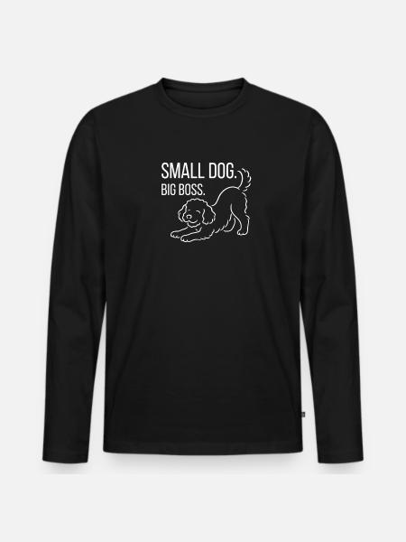 Zwergpudel, Malti-poo oder Königspudel - Männer Premium Bio Langarmshirt - Schwarz
