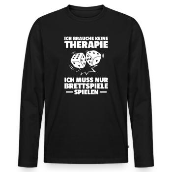 No therapy board game board game - Men's Premium Organic Long Sleeve Shirt - black - Front - Nico (187cm)