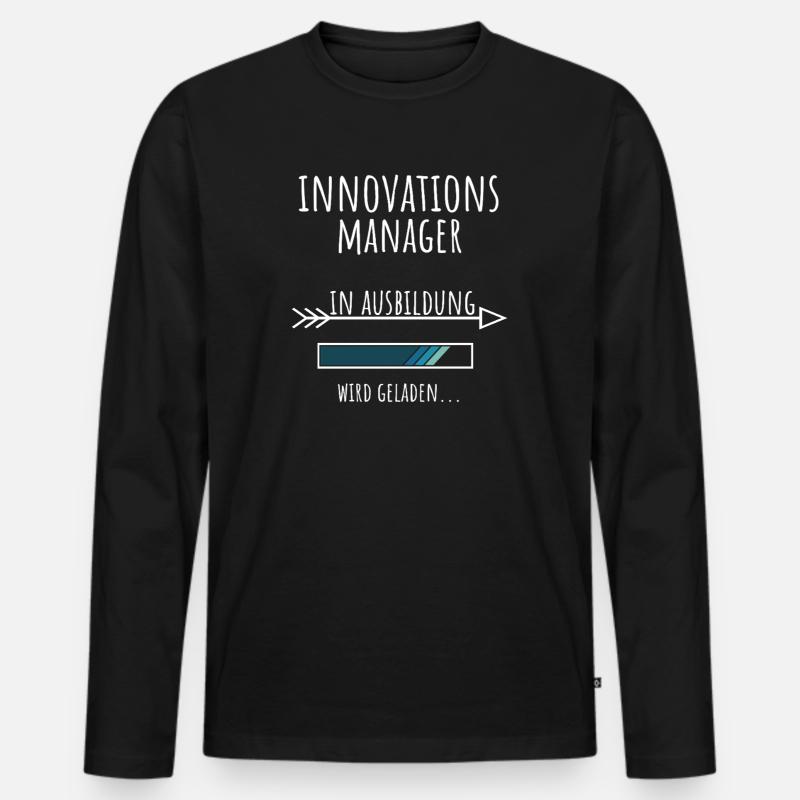 Innovationsmanager Student Beruf Ausbildung - Männer Premium Bio Langarmshirt - Schwarz