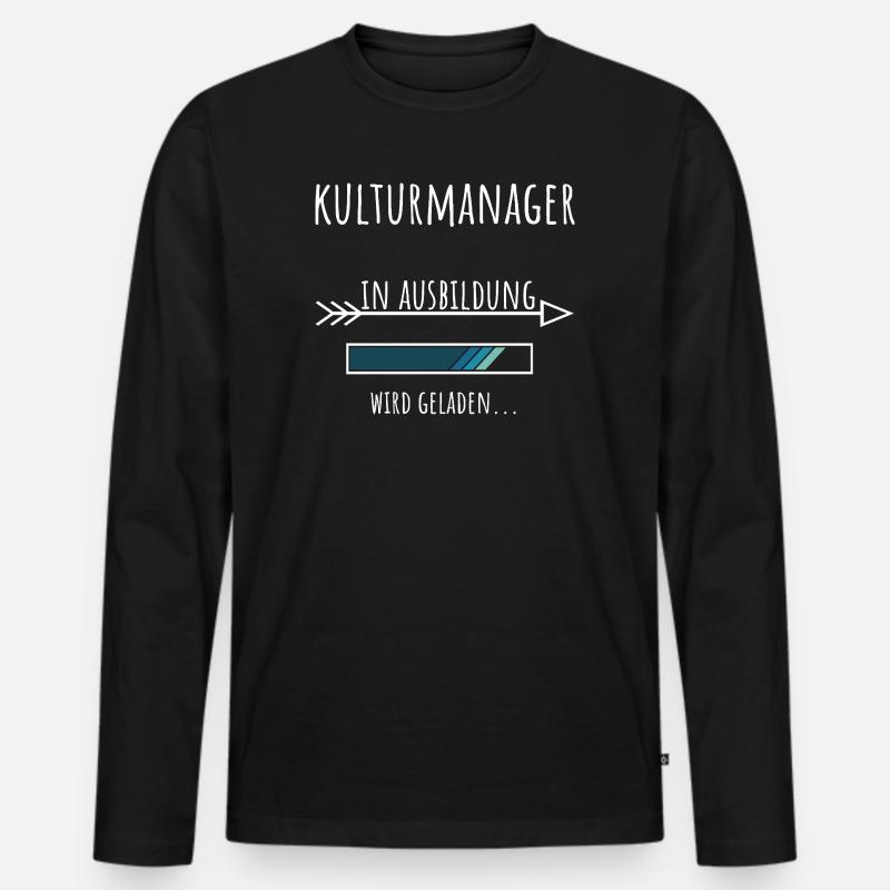 Kulturmanager Student Beruf Ausbildung - Männer Premium Bio Langarmshirt - Schwarz