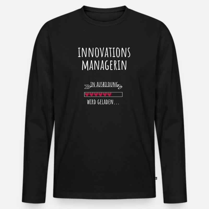 Innovationsmanagerin Student Beruf Ausbildung - Männer Premium Bio Langarmshirt - Schwarz