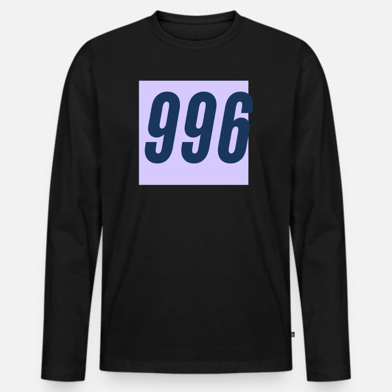 996 Arbeitskultur - Männer Premium Bio Langarmshirt - Schwarz