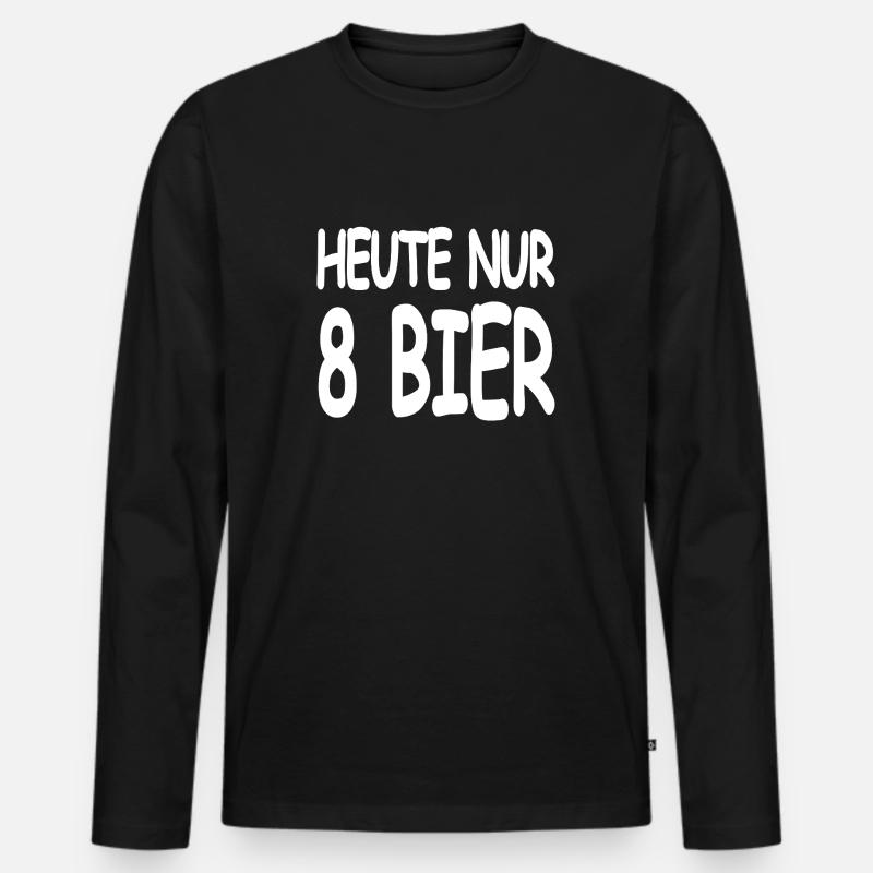 Bier - Männer Premium Bio Langarmshirt - Schwarz