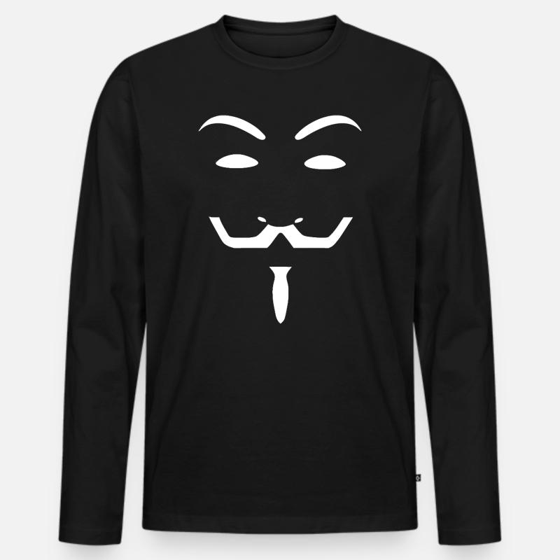 Vendetta - Männer Premium Bio Langarmshirt - Schwarz