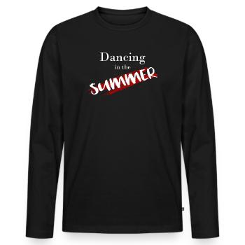 Danse - T-shirt manches longues Premium bio Homme - noir - Devant - Nico (187cm)