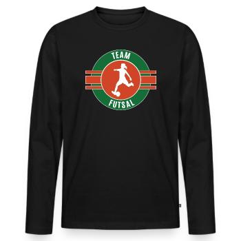 Futsal Team Team Player Futsal Game - Men's Premium Organic Long Sleeve Shirt - black - Front - Nico (187cm)