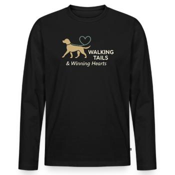 Hundesitter Haustierversorgungsdienst - Männer Premium Bio Langarmshirt - Schwarz - Vorne - Nico (187cm)