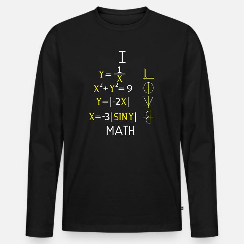 Math Math Math Teacher Mathematician - Men's Premium Organic Long Sleeve Shirt - black