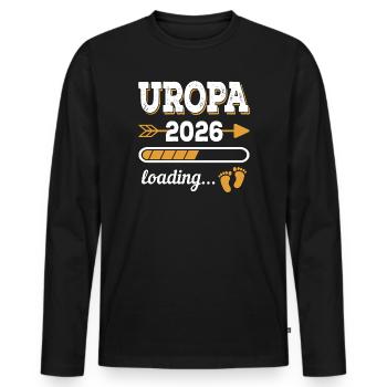 Great-Grandpa 2026 Loading Future Great-Grandfather Gift - Men's Premium Organic Long Sleeve Shirt - black - Front - Nico (187cm)
