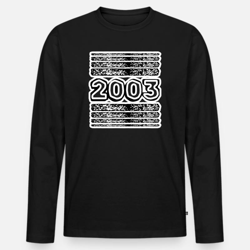 2003 2003 - Männer Premium Bio Langarmshirt - Schwarz