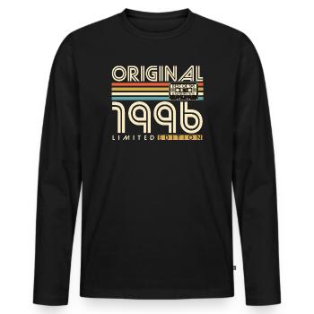 Original_1996_Jahrgang_Geburtstag_Geschenk_Retro - Men's Premium Organic Long Sleeve Shirt - black - Front - Nico (187cm)
