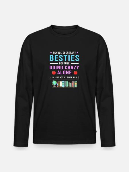 Schulsekretärin Sekretärin Schule - Männer Premium Bio Langarmshirt - Schwarz