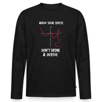 Mathematik Mathe Mathelehrer Mathematiker - Männer Premium Bio Langarmshirt - Schwarz - Vorne - Nico (187cm)
