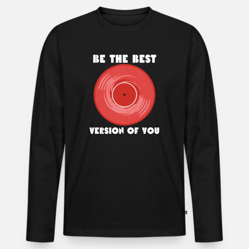 Die beste Version von dir - Männer Premium Bio Langarmshirt - Schwarz