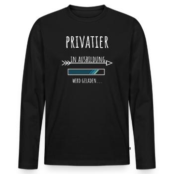 Mode de vie Occupation Formation des futurs corsaires - T-shirt manches longues Premium bio Homme - noir - Devant - Nico (187cm)
