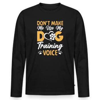 Dogs Dog Lover Dog Owner Gift - Men's Premium Organic Long Sleeve Shirt - black - Front - Nico (187cm)