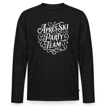 Équipe de la fête d’après-ski - T-shirt manches longues Premium bio Homme - noir - Devant - Nico (187cm)