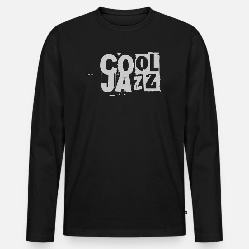 Cool gazz Distressed Typografie - Männer Premium Bio Langarmshirt - Schwarz
