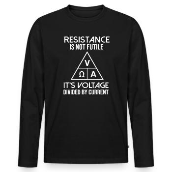 Physique Physicien Physique Étudiant en physique Professeur de physique - T-shirt manches longues Premium bio Homme - noir - Devant - Nico (187cm)