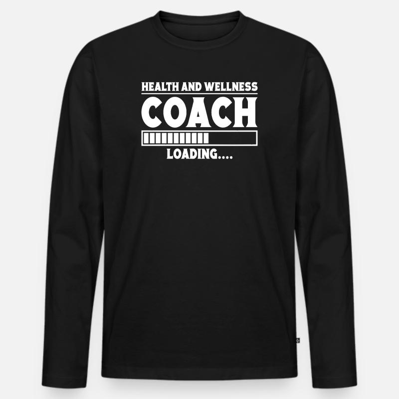 Powerlifting Bodybuilder Wellness Coach Loading - Men's Premium Organic Long Sleeve Shirt - black