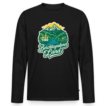 Berchtesgadener Land Bavaria - Men's Premium Organic Long Sleeve Shirt - black - Front - Nico (187cm)