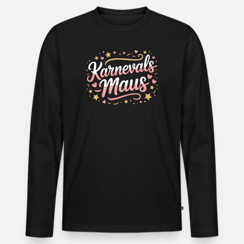 Karnevalsmaus Karneval Köln Kölner Karnevals Maus - Männer Premium Bio Langarmshirt - Schwarz