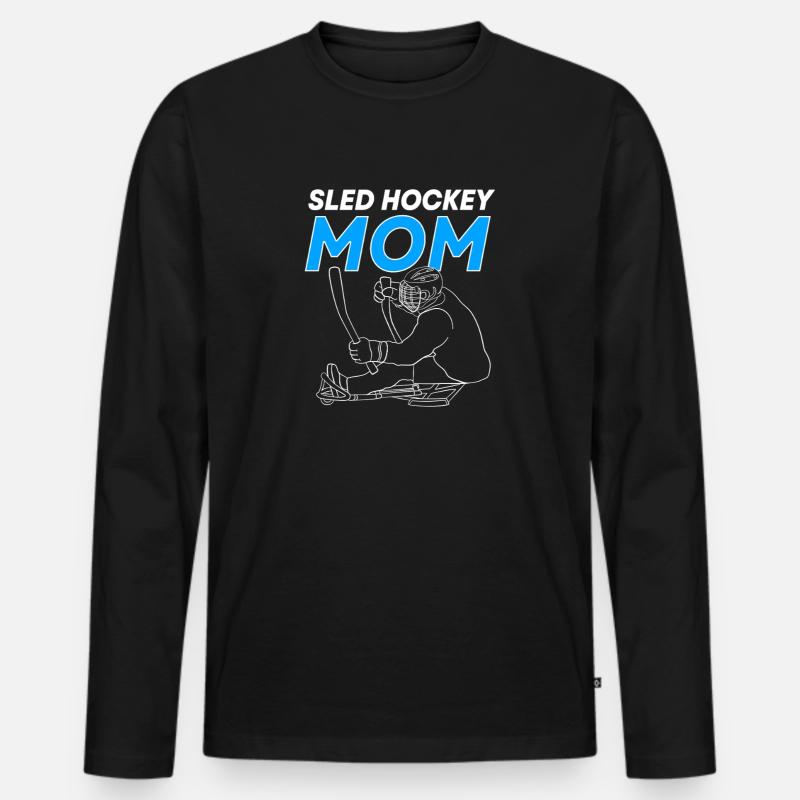 Para Handicap Eishockey - Männer Premium Bio Langarmshirt - Schwarz
