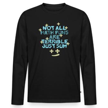 Math Teacher Geometry School Mathematics - Men's Premium Organic Long Sleeve Shirt - black - Front - Nico (187cm)