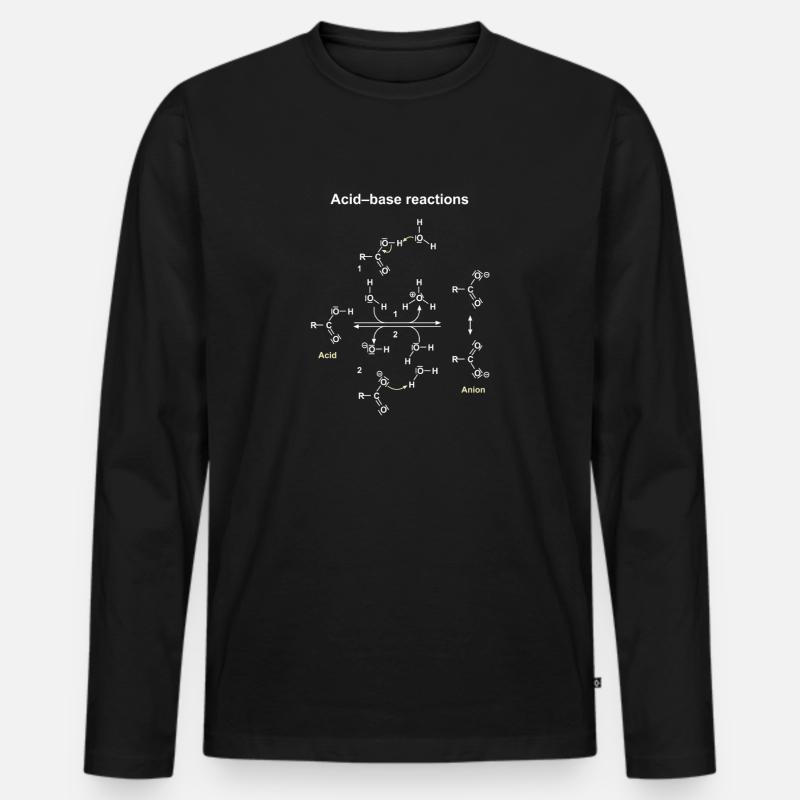 Dargestellte Säure-Base-Reaktionen - Männer Premium Bio Langarmshirt - Schwarz