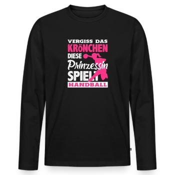 Handball Joueurs Handball Handball Cadeaux - T-shirt manches longues Premium bio Homme - noir - Devant - Nico (187cm)