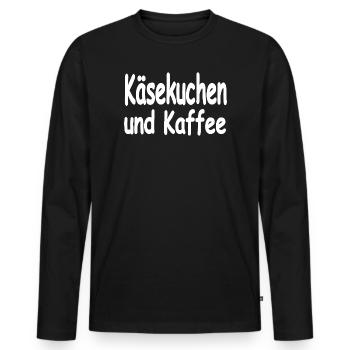 Cheesecake - Men's Premium Organic Long Sleeve Shirt - black - Front - Nico (187cm)