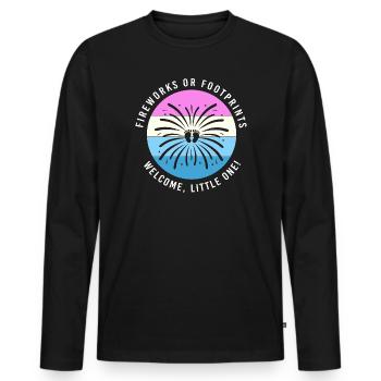 Gender Reveal New Year's Eve New Year New Year - Men's Premium Organic Long Sleeve Shirt - black - Front - Nico (187cm)