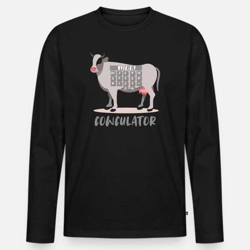Mathe Mathematik Lehrer Spruch Mathelehrer Lustig - Männer Premium Bio Langarmshirt - Schwarz