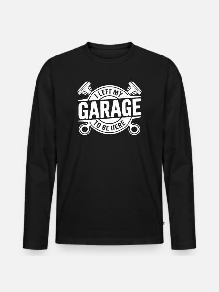J’ai quitté mon garage devis mécanicien - T-shirt manches longues Premium bio Homme - noir