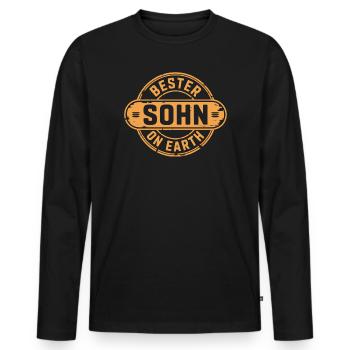 Meilleur fils - T-shirt manches longues Premium bio Homme - noir - Devant - Nico (187cm)