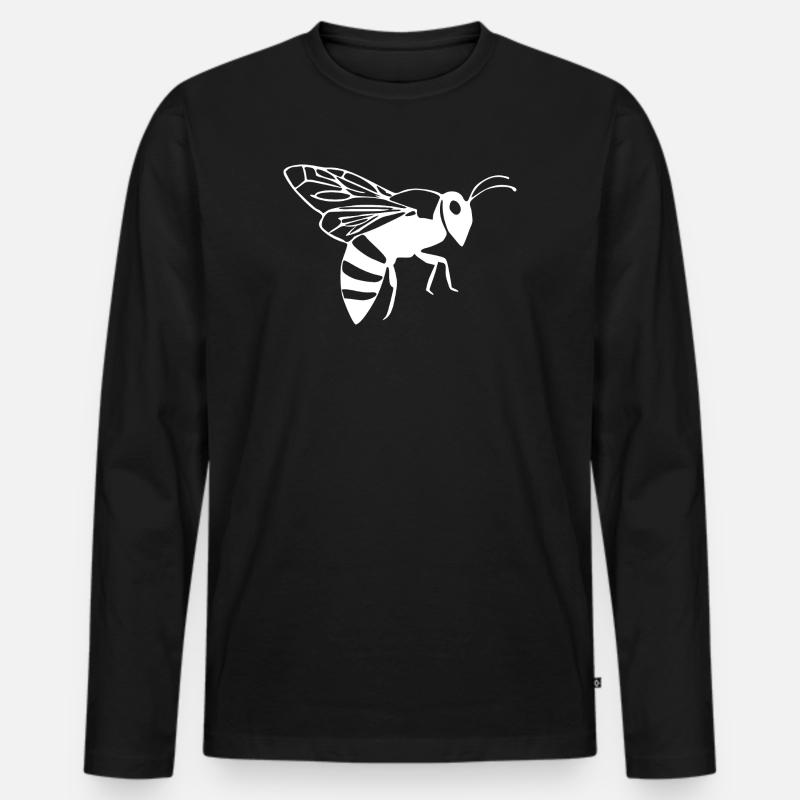 Biene Bienen Imker Geschenk - Männer Premium Bio Langarmshirt - Schwarz