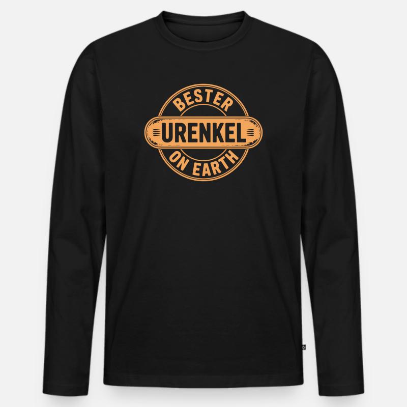 Bester Urenkel - Männer Premium Bio Langarmshirt - Schwarz