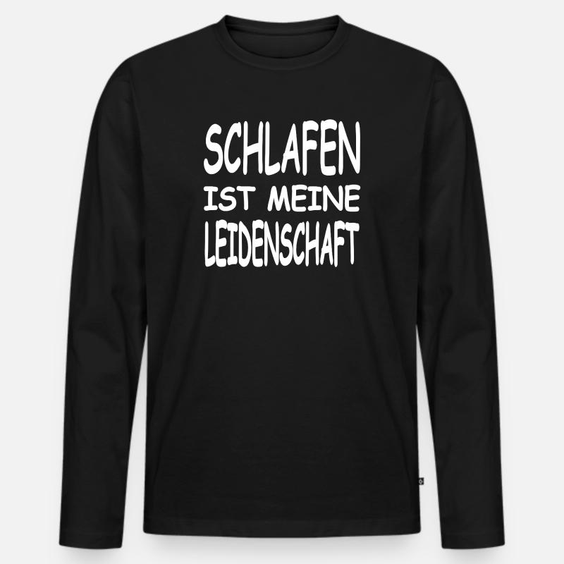 Schlafen - Männer Premium Bio Langarmshirt - Schwarz