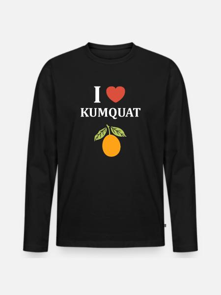 I like Kumquat and Citrus - Men's Premium Organic Long Sleeve Shirt - black