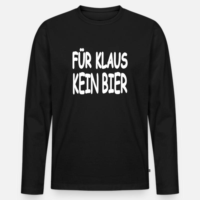 Bier - Männer Premium Bio Langarmshirt - Schwarz