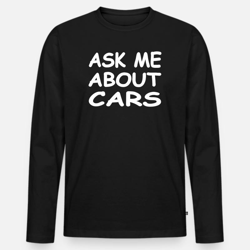 Auto - Männer Premium Bio Langarmshirt - Schwarz