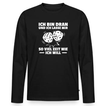 It's My Turn Board Game Board Game - Men's Premium Organic Long Sleeve Shirt - black - Front - Nico (187cm)