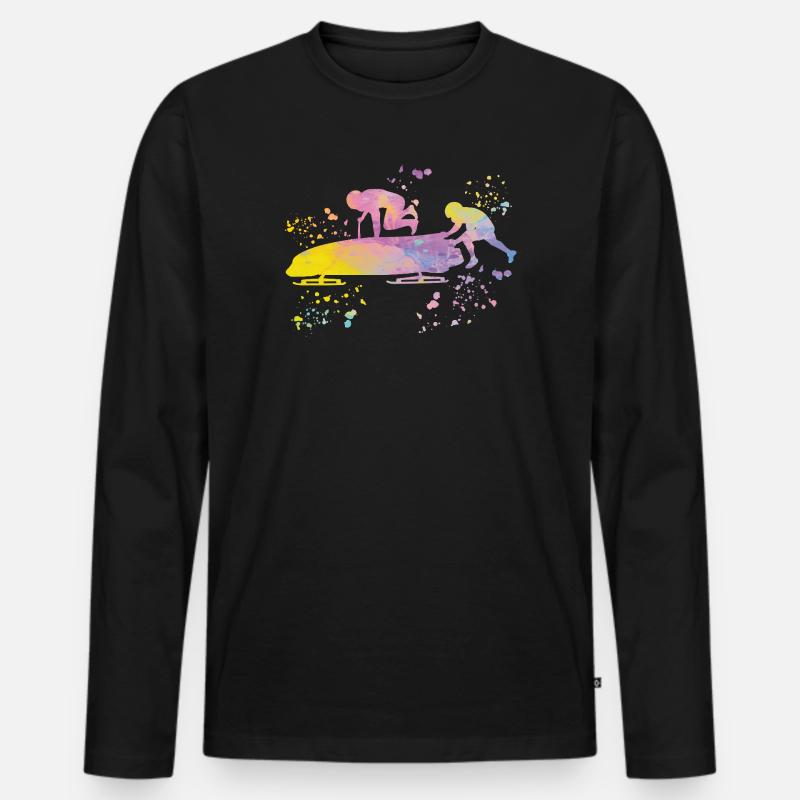 Bob Team Anschieber Bob - Männer Premium Bio Langarmshirt - Schwarz