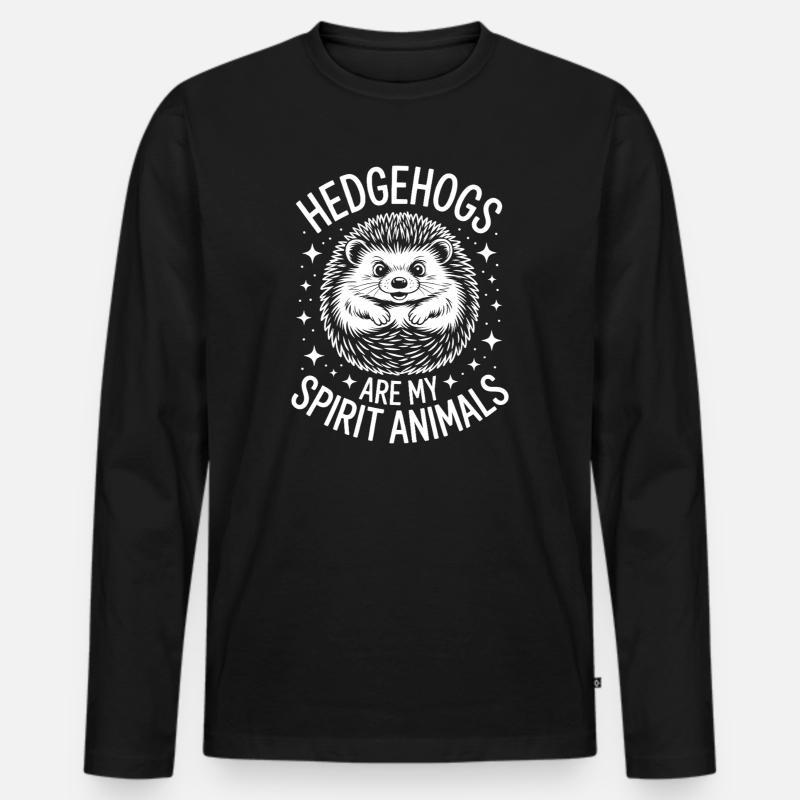 Igel Spruch Lustiges Igel Geschenk - Männer Premium Bio Langarmshirt - Schwarz